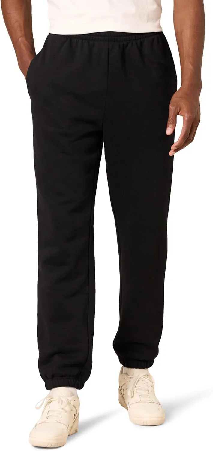 Amazon Essentials Sweatpants for Men, Fleece, Closed Bottom (Available in Big and Tall)