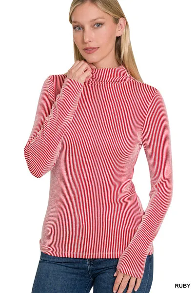 Carefree Days Ribbed Turtleneck