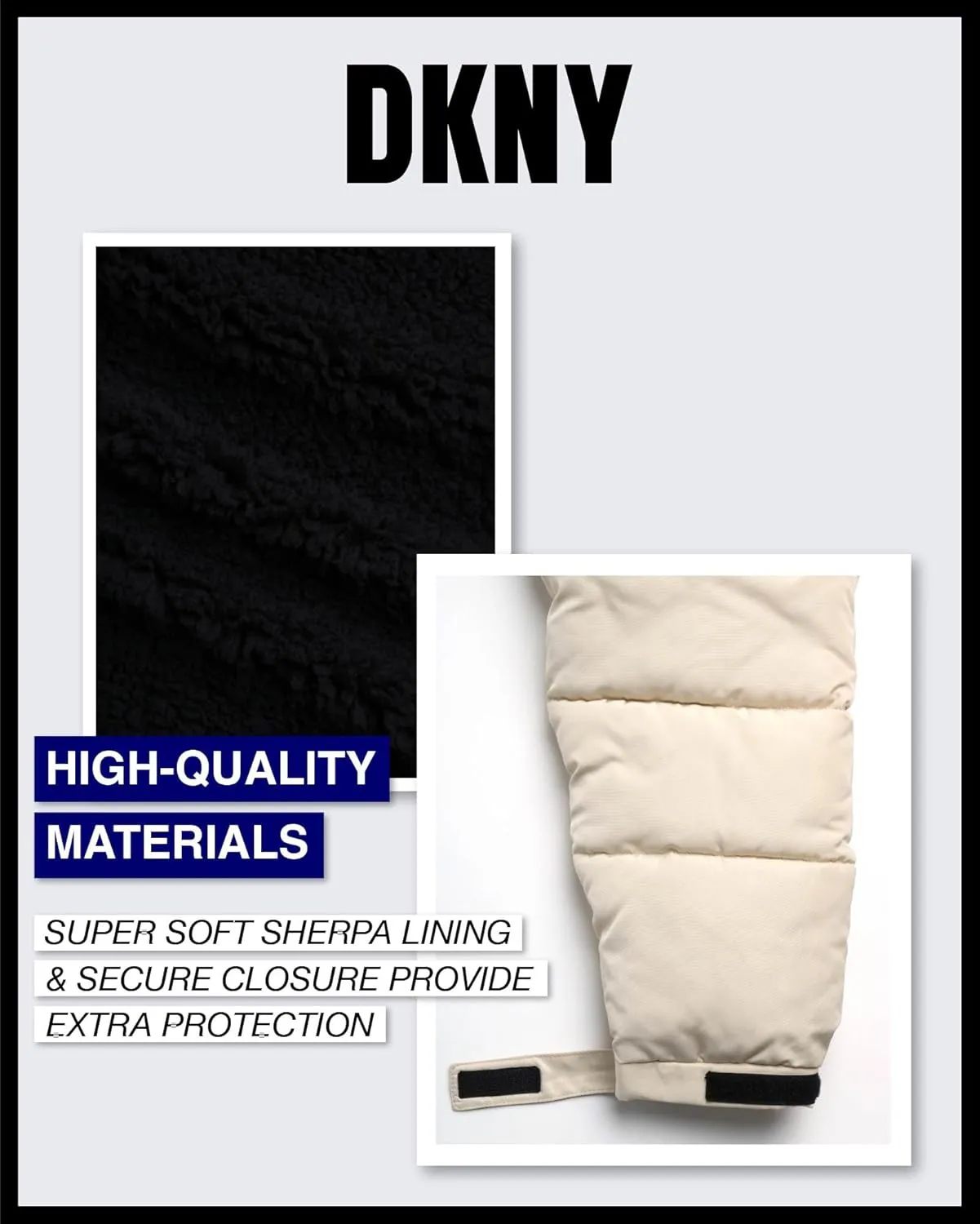 DKNY Boys' Puffer Jacket - Heavyweight Sherpa Fur Lined Hooded Winter Coat - Water Resistant Bubble Jackets for Boys (8-20)