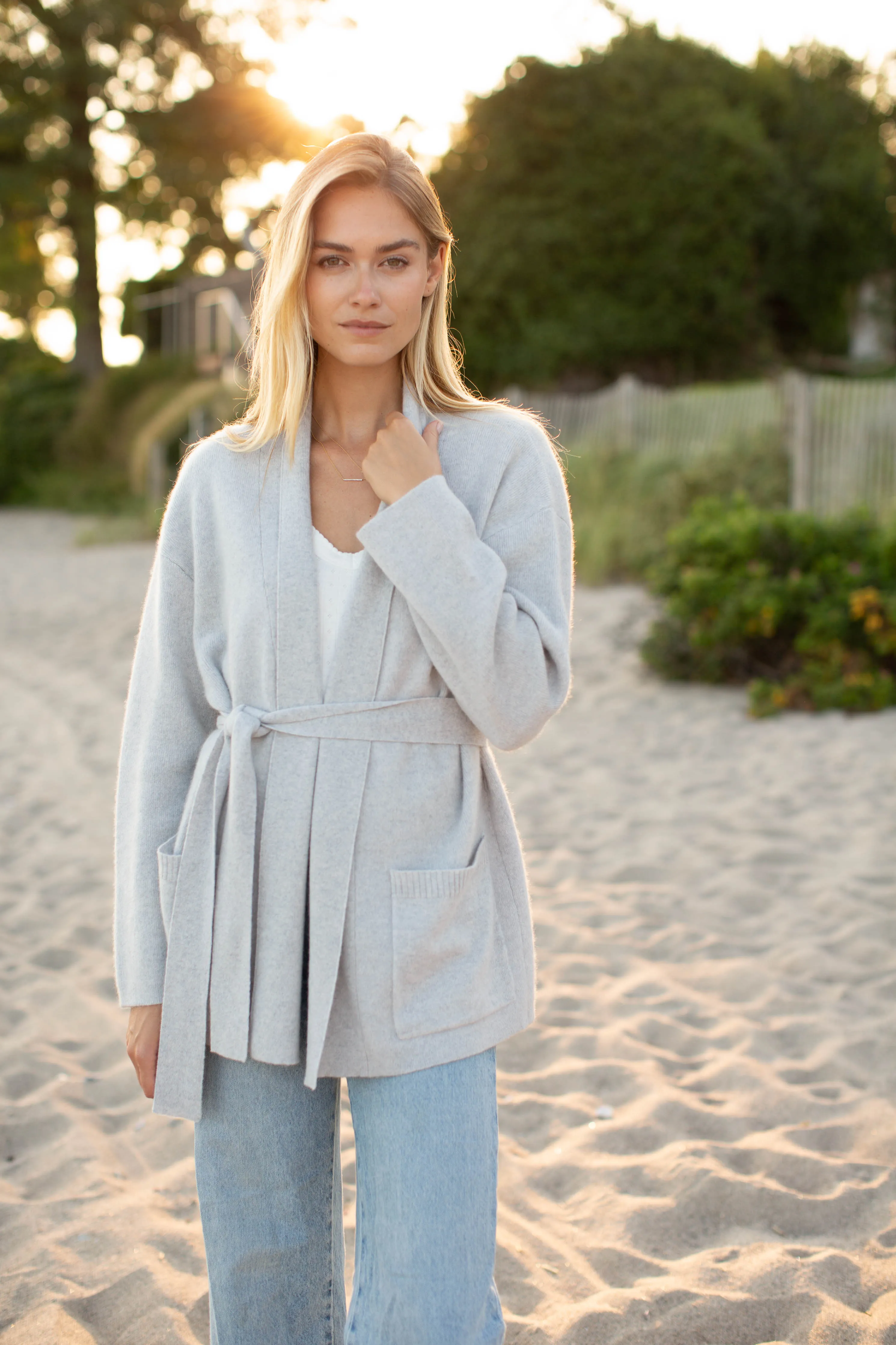 Eliza Cashmere Wrap - Grey