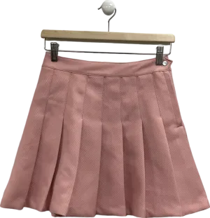 H&M Pink Pleated Mini Skirt UK 8