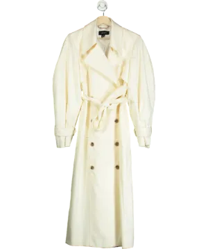 Karen Millen Cream Tailored Relaxed Belted Trench Coat UK 6