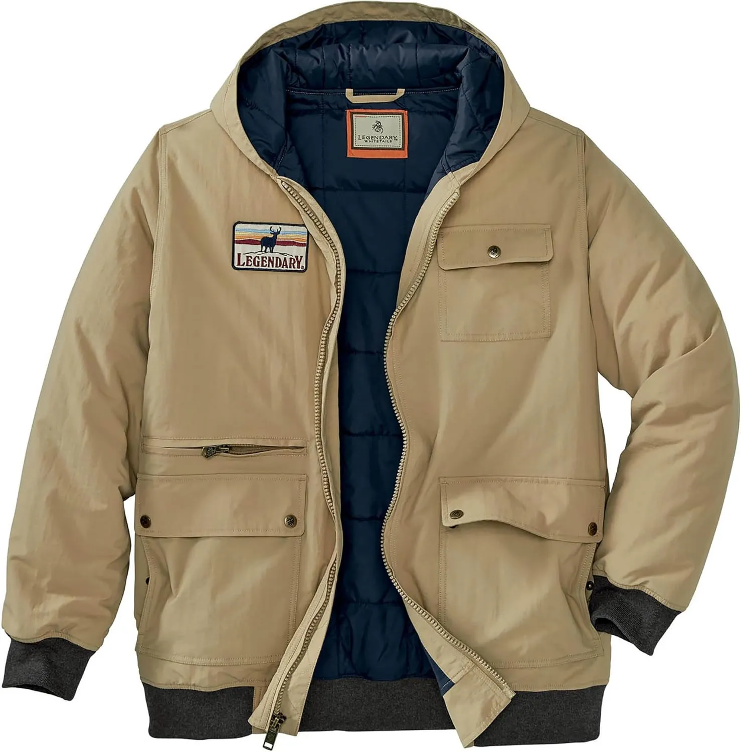 Legendary Whitetails Men's Marksman Bomber Full Zip Hooded Jacket