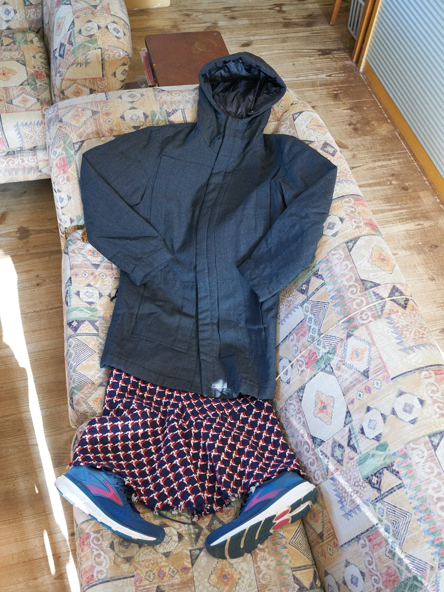Ryuichiro Shimazaki Homme dark grey wool multi (eight) pocket hooded coat - M