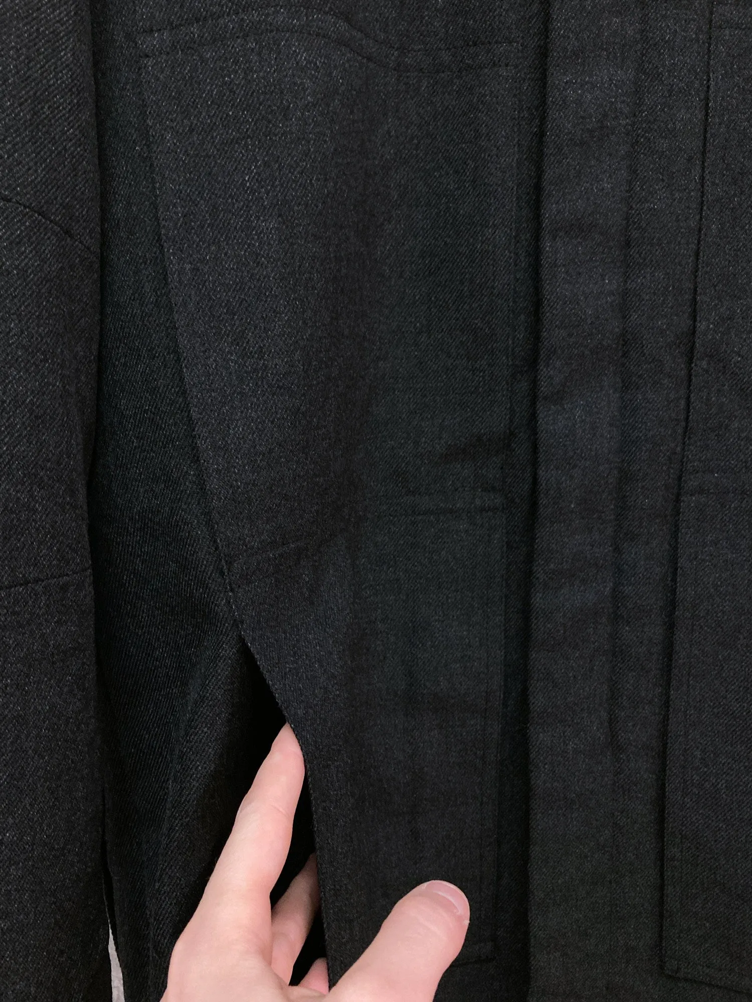 Ryuichiro Shimazaki Homme dark grey wool multi (eight) pocket hooded coat - M