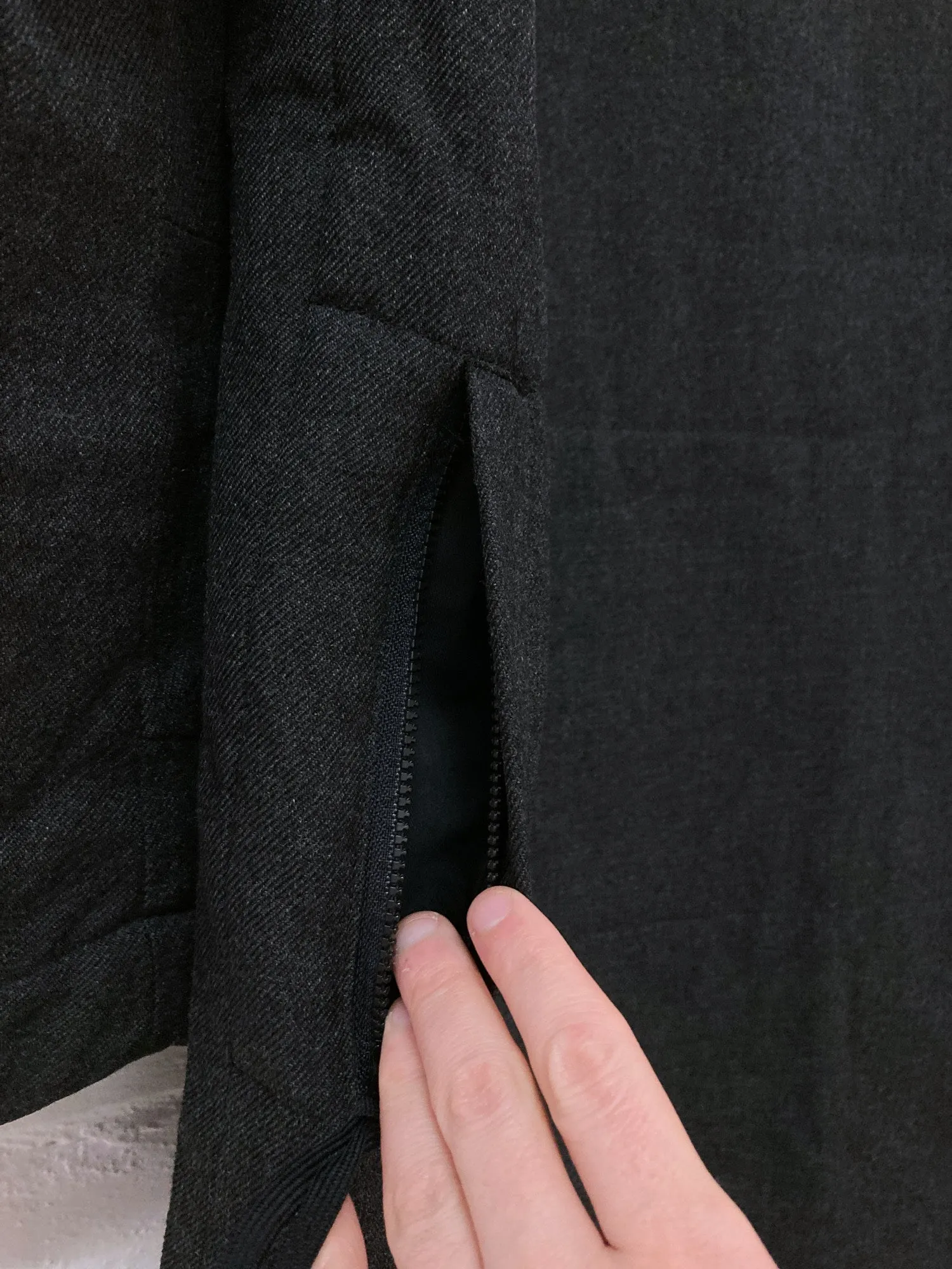 Ryuichiro Shimazaki Homme dark grey wool multi (eight) pocket hooded coat - M