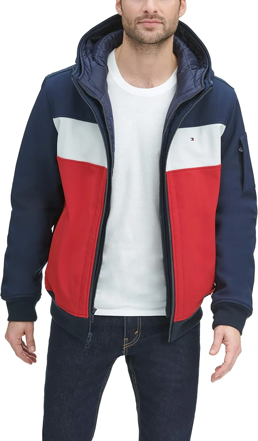 Tommy Hilfiger Men's Soft Shell Active Filled Bomber Jacket