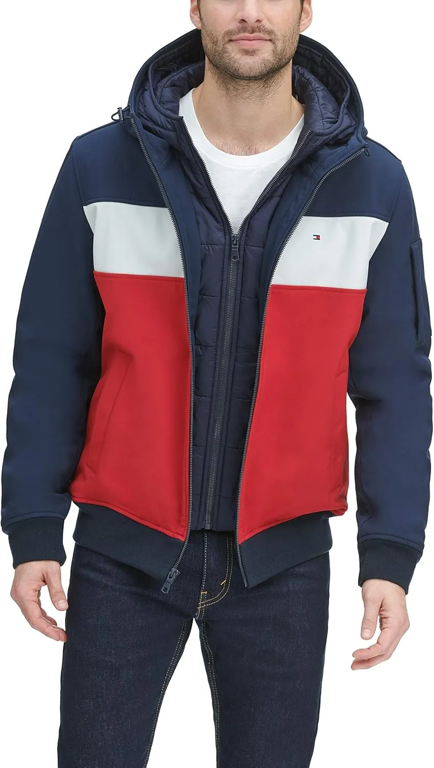 Tommy Hilfiger Men's Soft Shell Active Filled Bomber Jacket