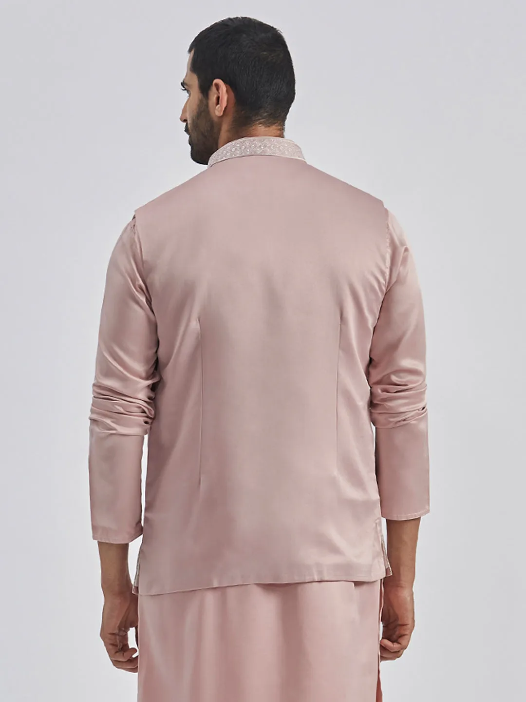 VASTRAMAY Men's Beige - Nehru Jacket
