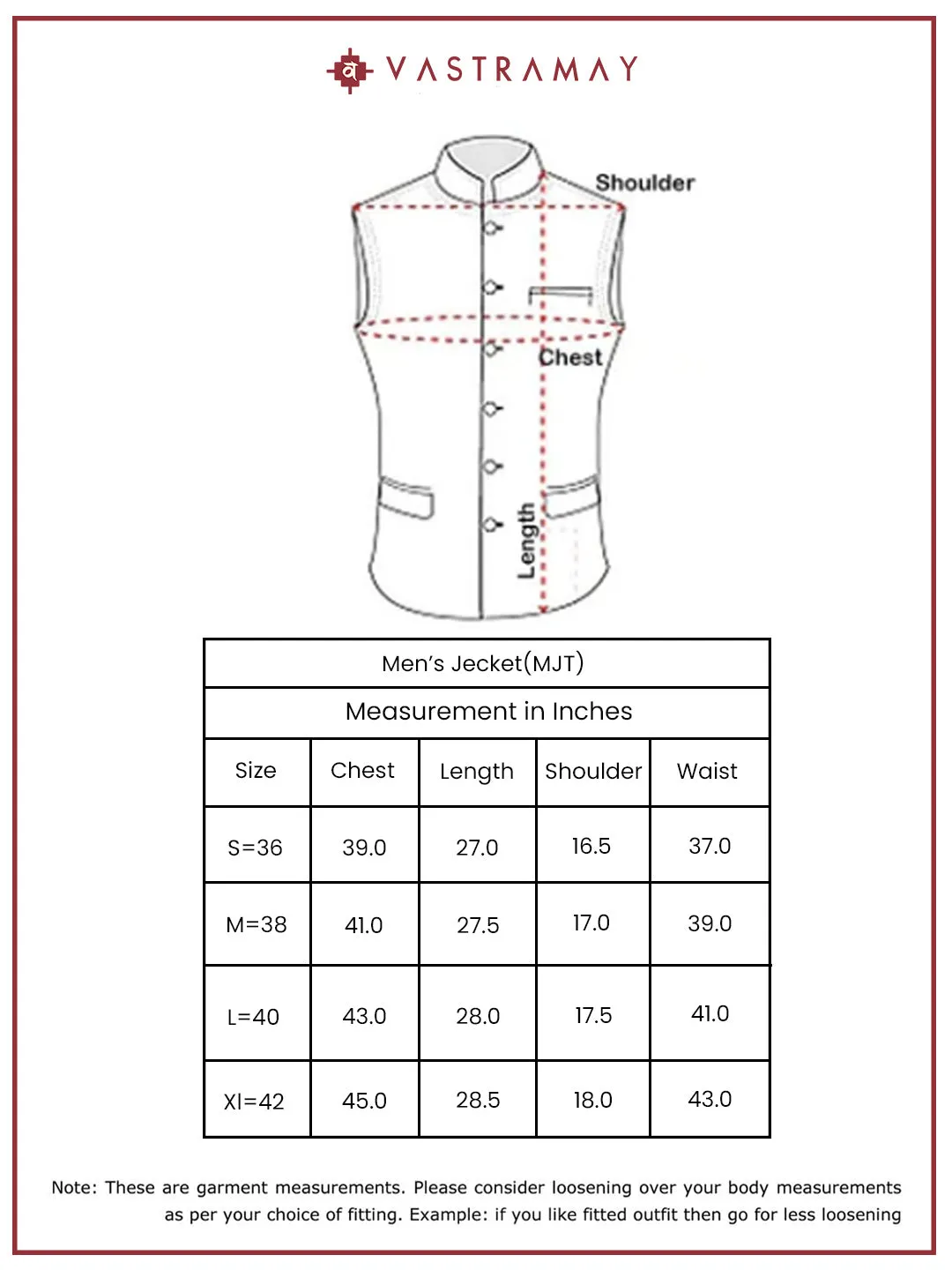 VASTRAMAY Men's Beige - Nehru Jacket